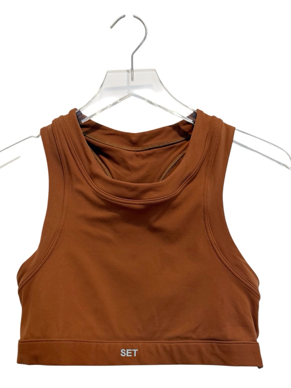 SET ACTIVE Sportbody Cropped Tank In Burnt Orange size Large